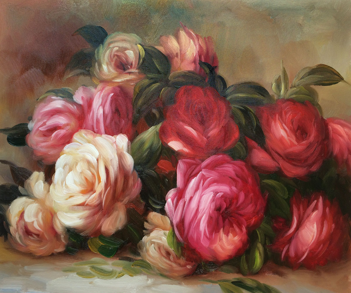 Discarded Roses ART - Pierre-Auguste Renoir painting on canvas